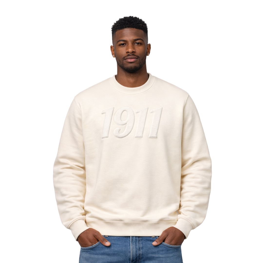 Solid Cream 1911 Chenille Sweatshirt