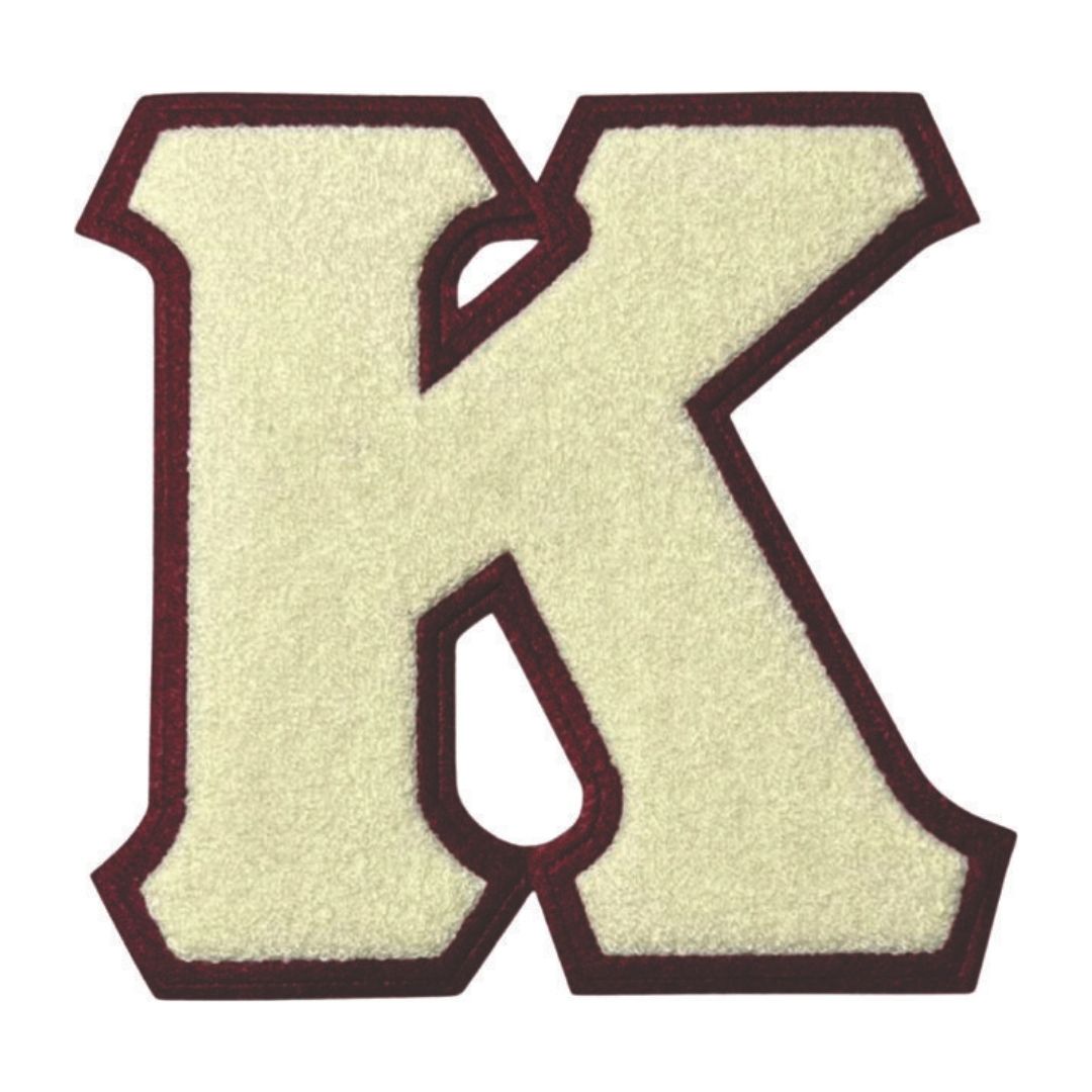 Kappa “K” Cream Chenille Patch