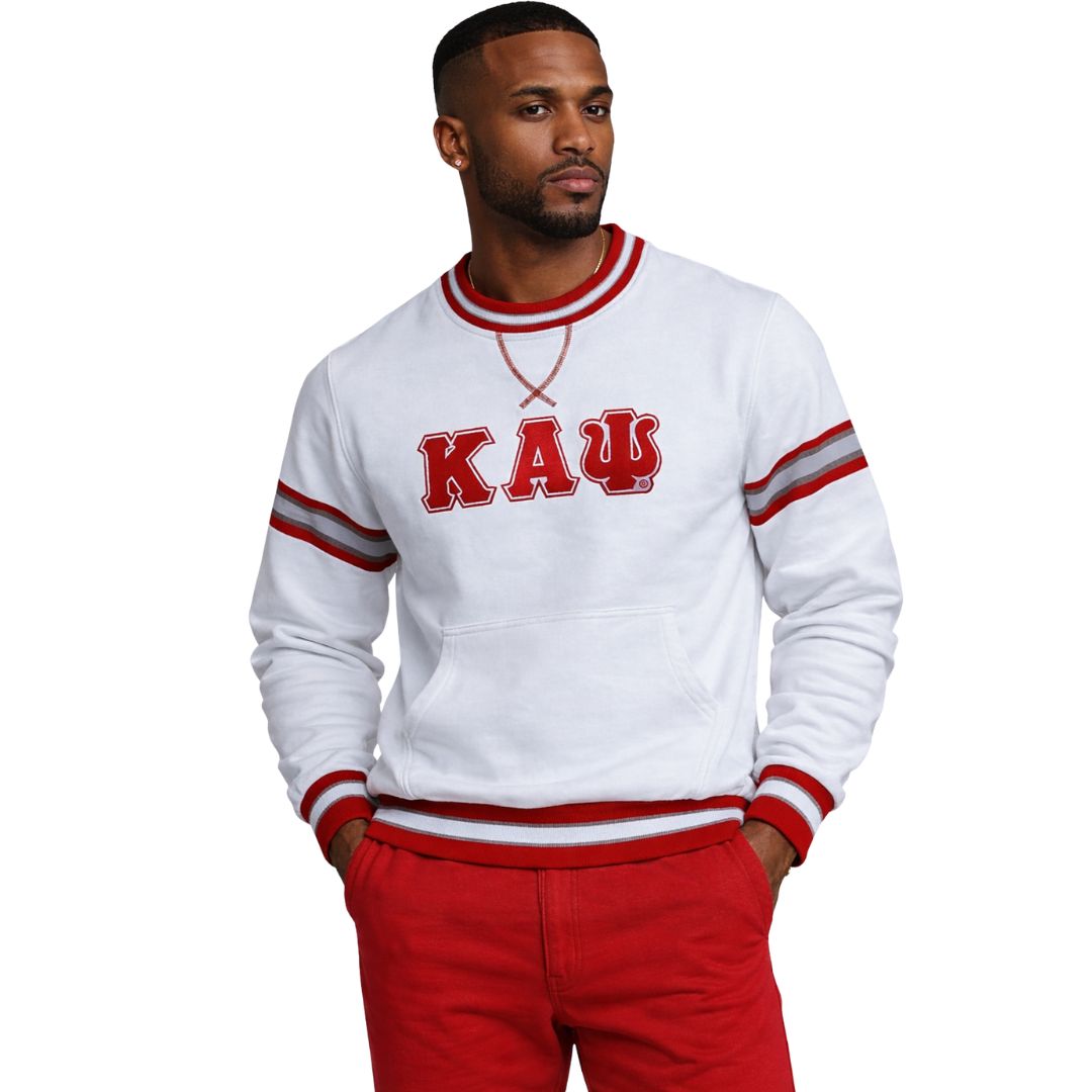Kappa White Chenille Crewneck