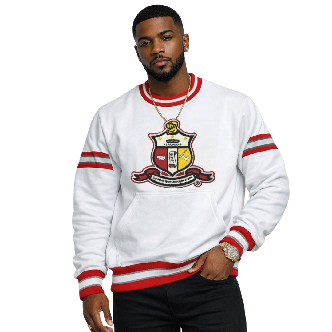 Kappa Crest Striped Chenille Crewneck