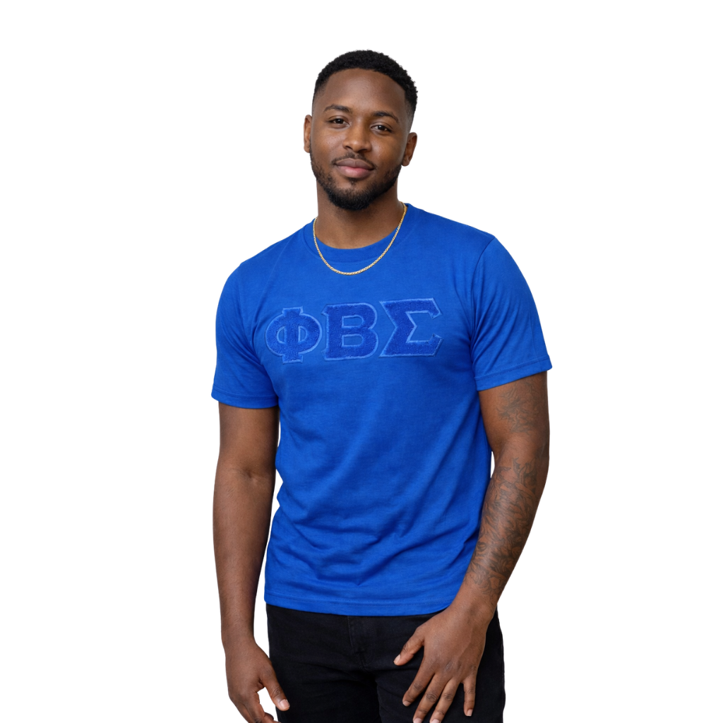 Solid ΦΒΣ Chenille Tee (Royal Blue)
