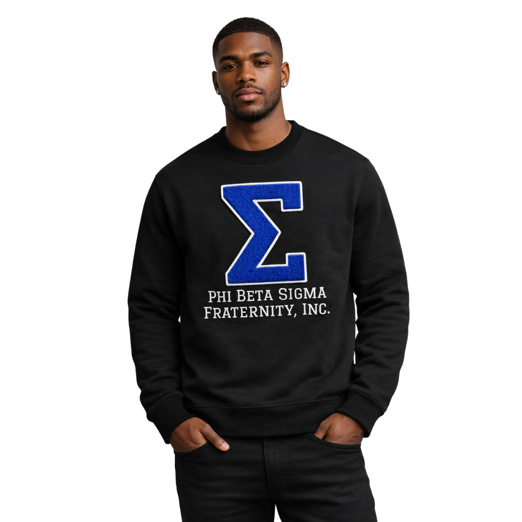 Big Σ Sigma Chenille Sweatshirt (Black )