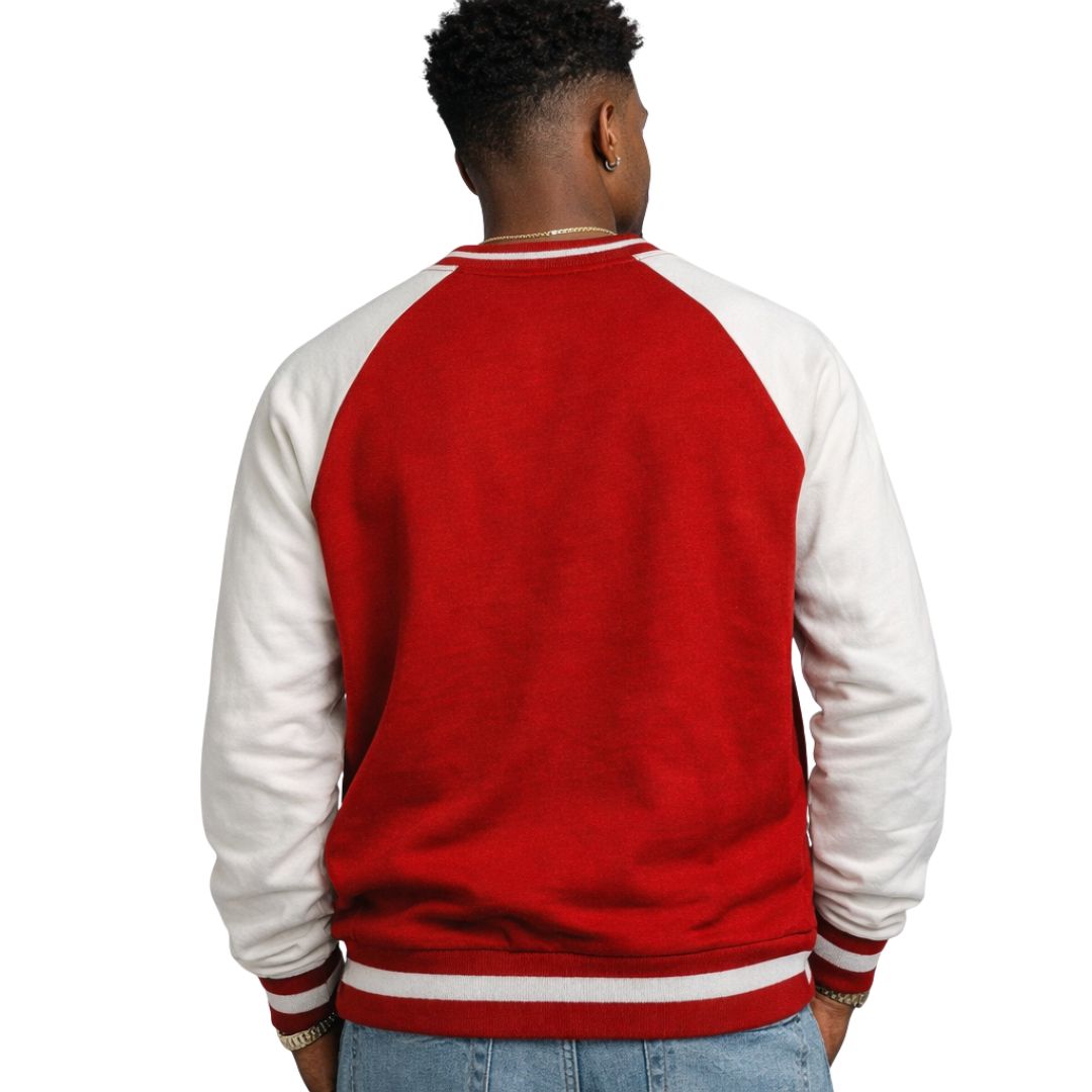 Kappa White/Red Chenille Crewneck