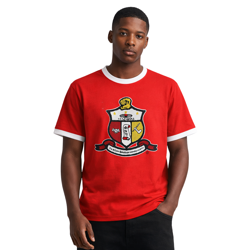 Kappa Red Chenille Crest Ringer Premium Shirt