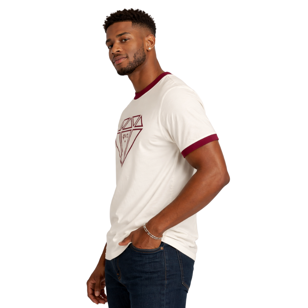 Kappa Alpha Psi Diamond Phi Nu Pi Ringer Tee (Kream)