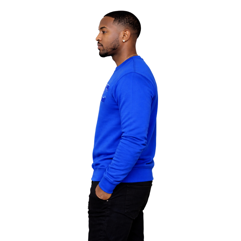 Solid ΦΒΣ Chenille Sweatshirt (Royal Blue)