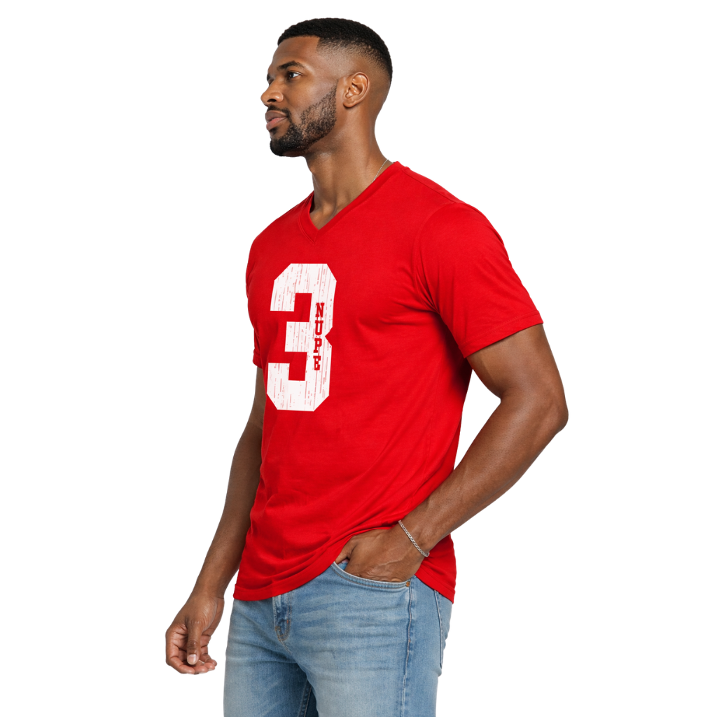 Kappa Alpha Psi #3 Klub V-Neck Tee (Red)