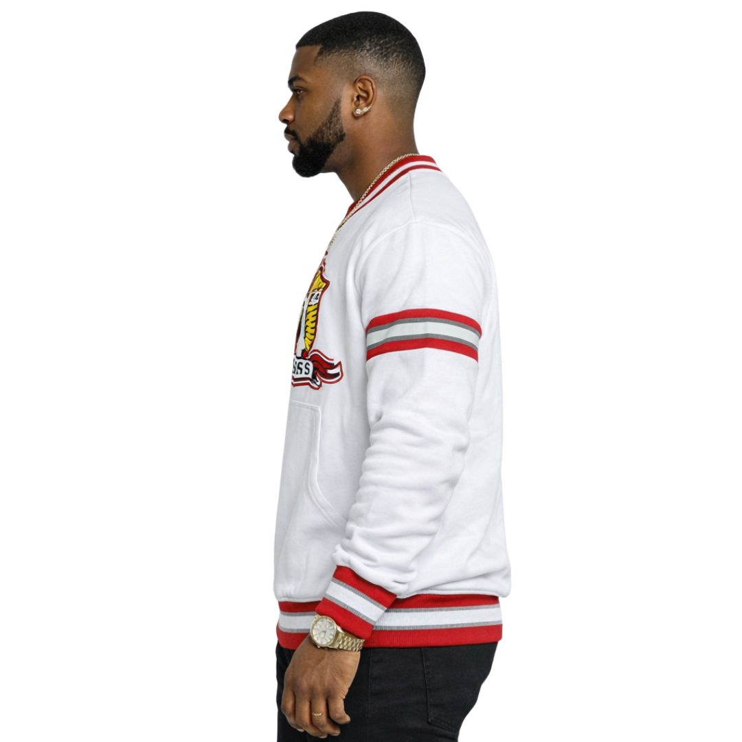 Kappa Crest Striped Chenille Crewneck