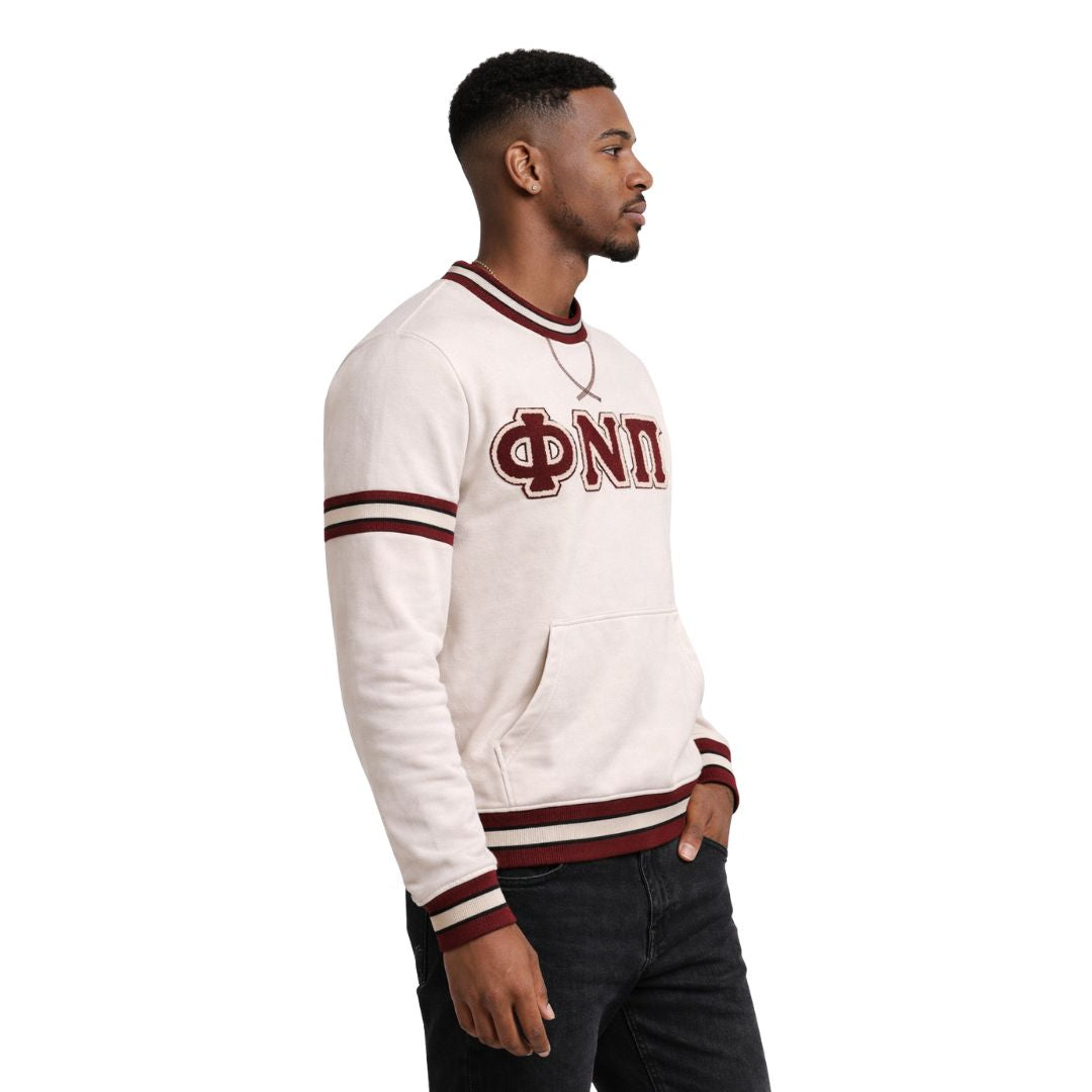 Kappa Phi Nu Pi Neutral Chenille Crewneck