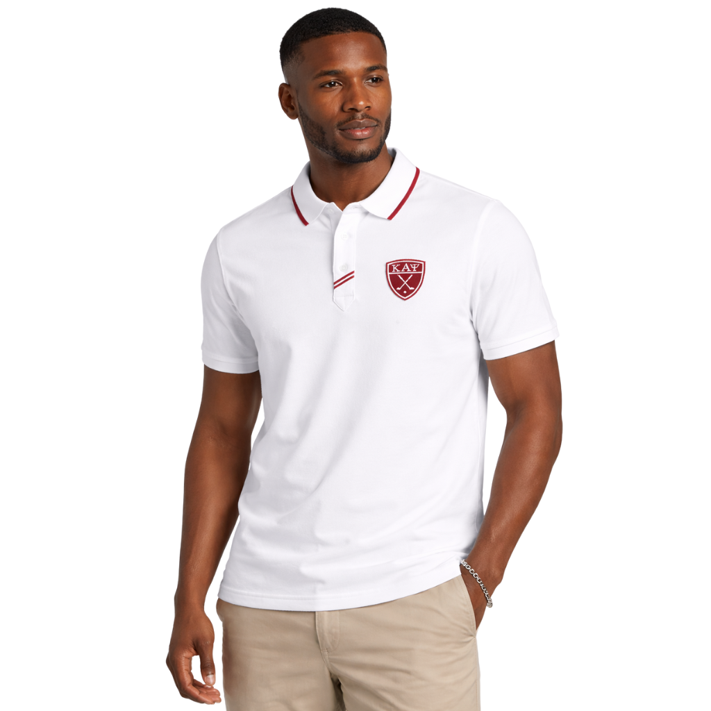 Kappa Alpha Psi Striped Placket Golf Polo