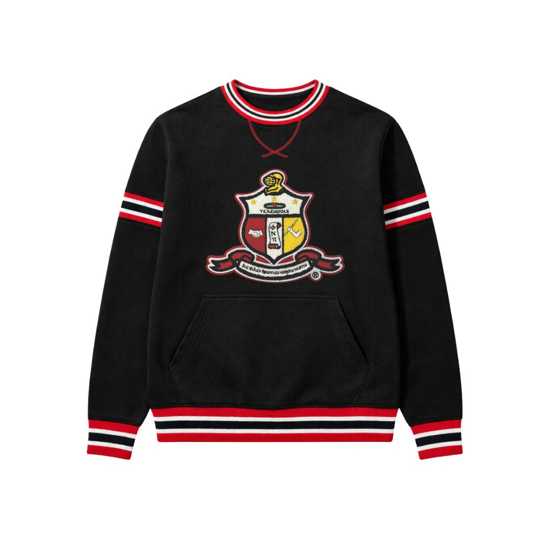 Kappa Black Crest Chenille Crewneck