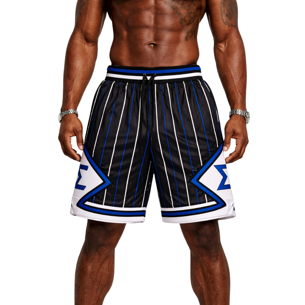 Sigma Pinstripe Heavy Mesh Basketball Shorts