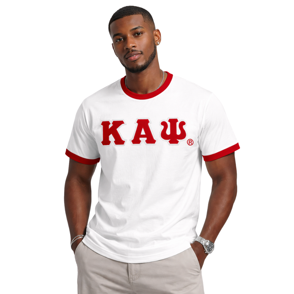 Kappa “KΑΨ” White Embroidered Premium Ringer Shirt