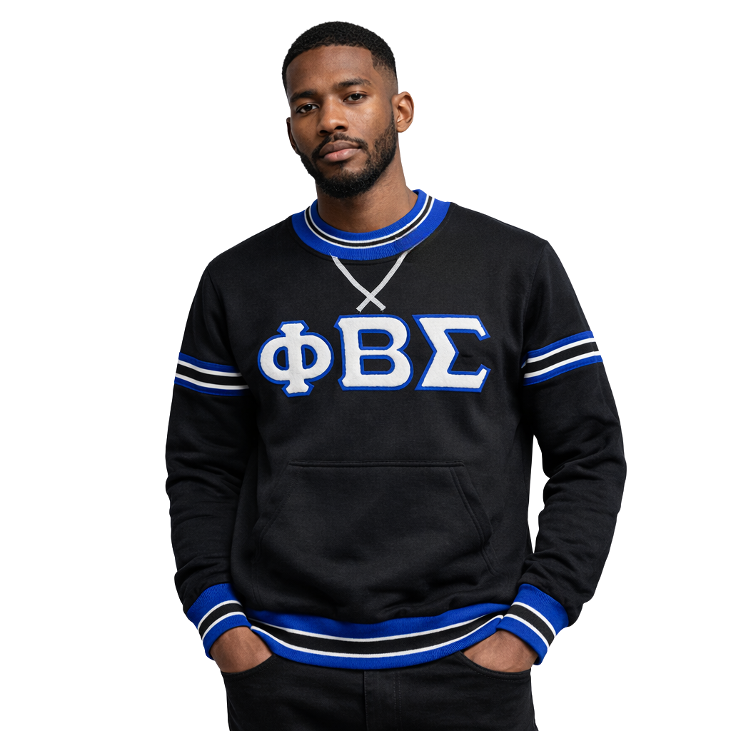 Phi Beta Sigma Black Chenille Crewneck sweatshirt