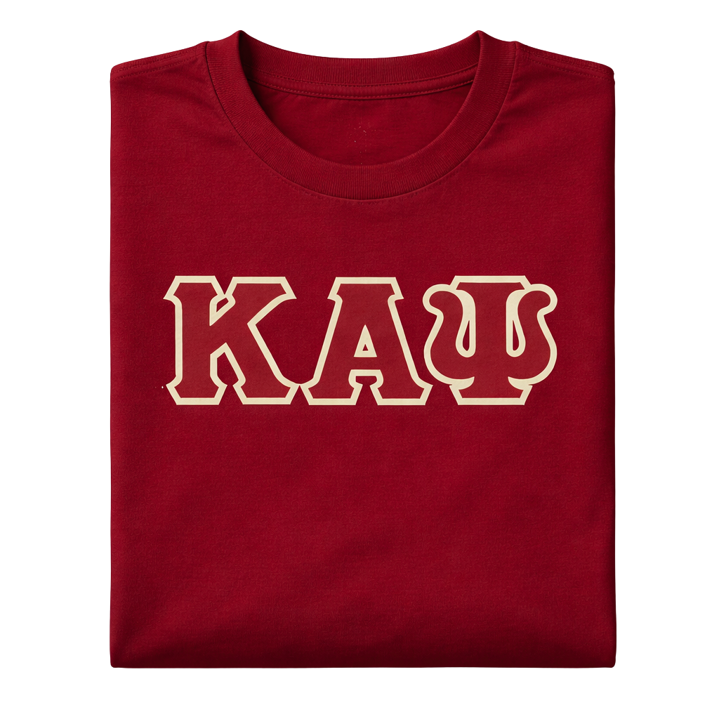 Kappa Alpha Psi 3-Letter Tee (Krimson or Maroon)