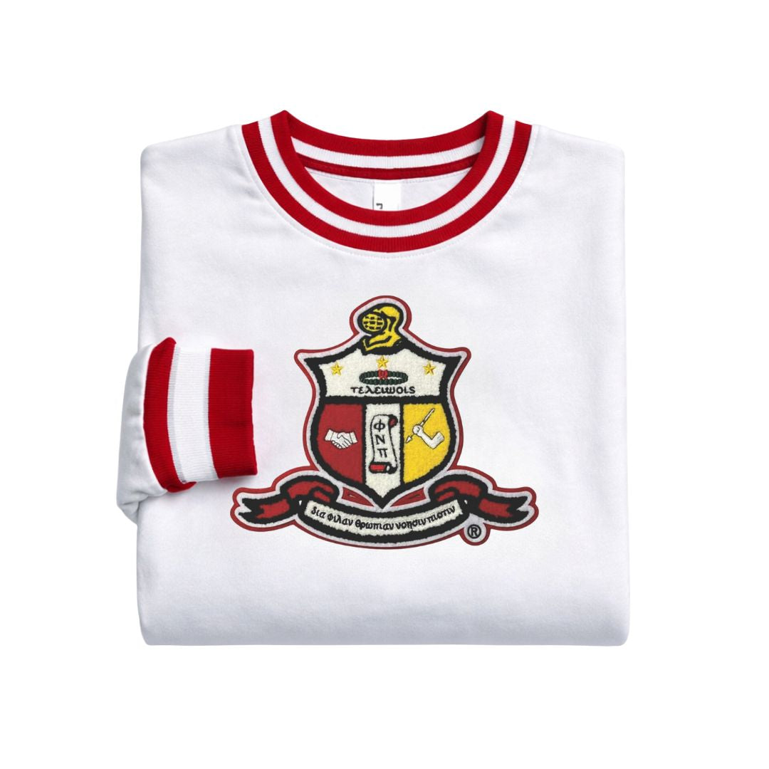 Kappa Crest Striped Chenille Crewneck