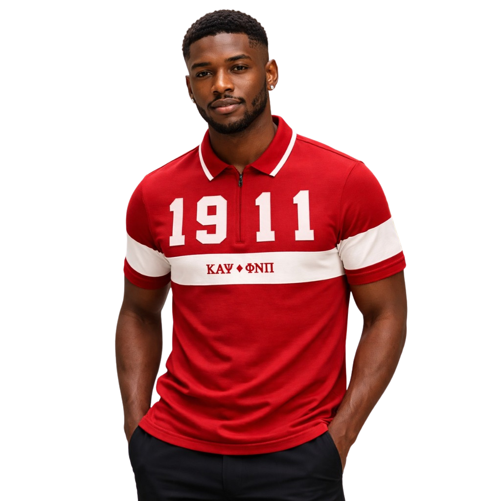 Kappa Alpha Psi 1911 Color Block Zip Polo