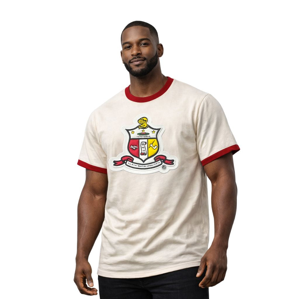 Kappa Cream Chenille Crest Ringer Premium Shirt