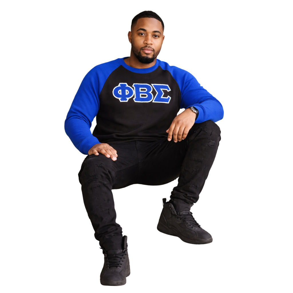Blue/Black ΦΒΣ Chenille Sweatshirt