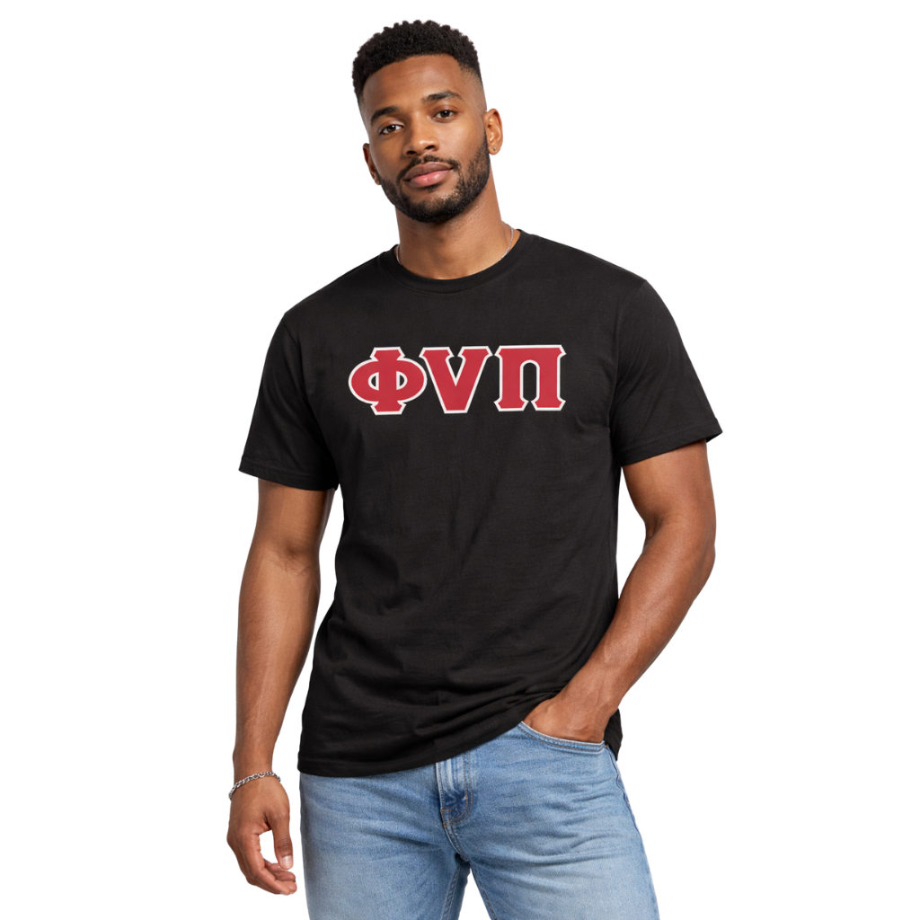 Kappa Alpha Psi Old Skool Phi Nu Pi 3-Letter Tee (Vintage Black)