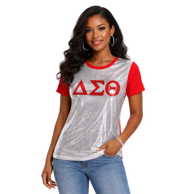 DST Sequin Tee White