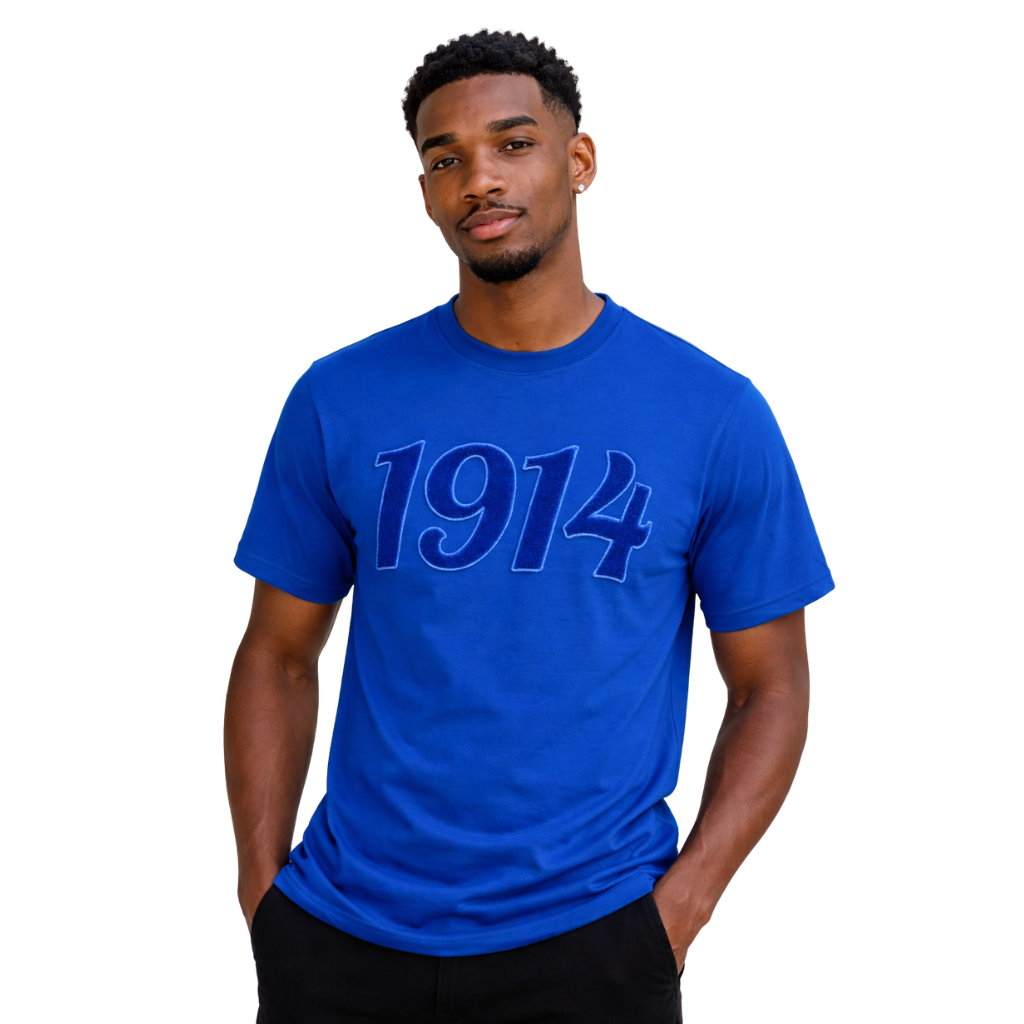 Solid Blue 1914 Chenille Tee