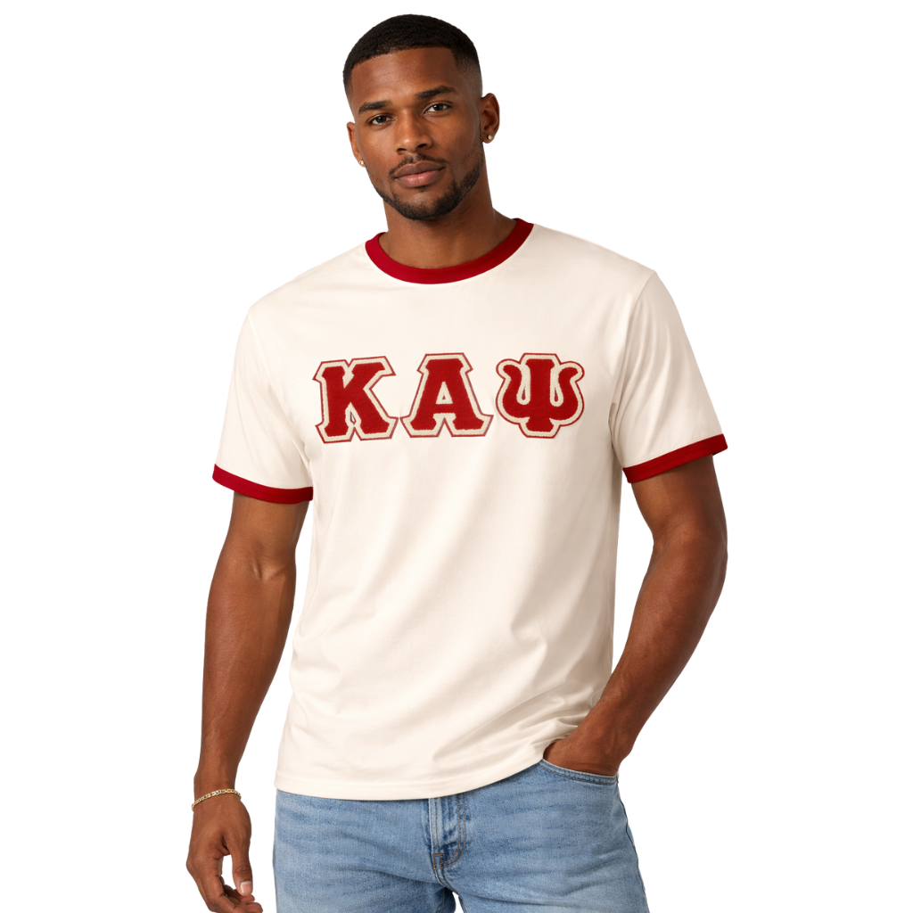 Kappa Kream Premium Chenille Letter Ringer T-Shirt