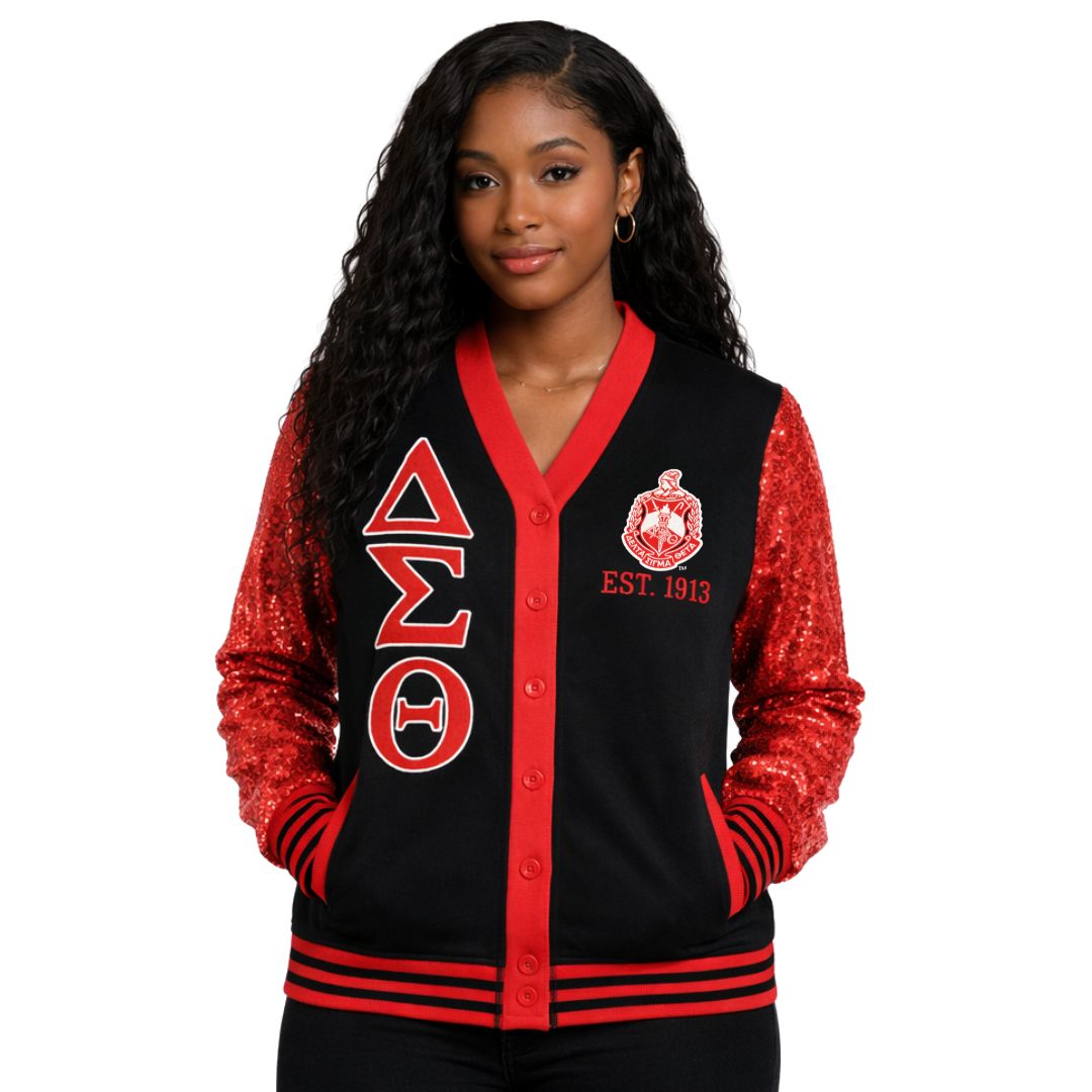 DST Sequin Cardigan Black
