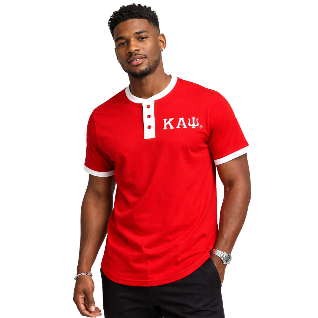 Kappa Red Premium Henley Shirt