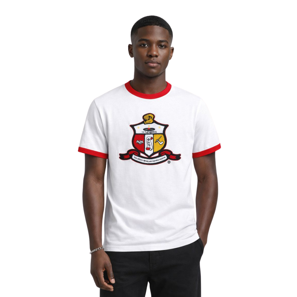 Kappa White Chenille Crest Ringer Premium Shirt
