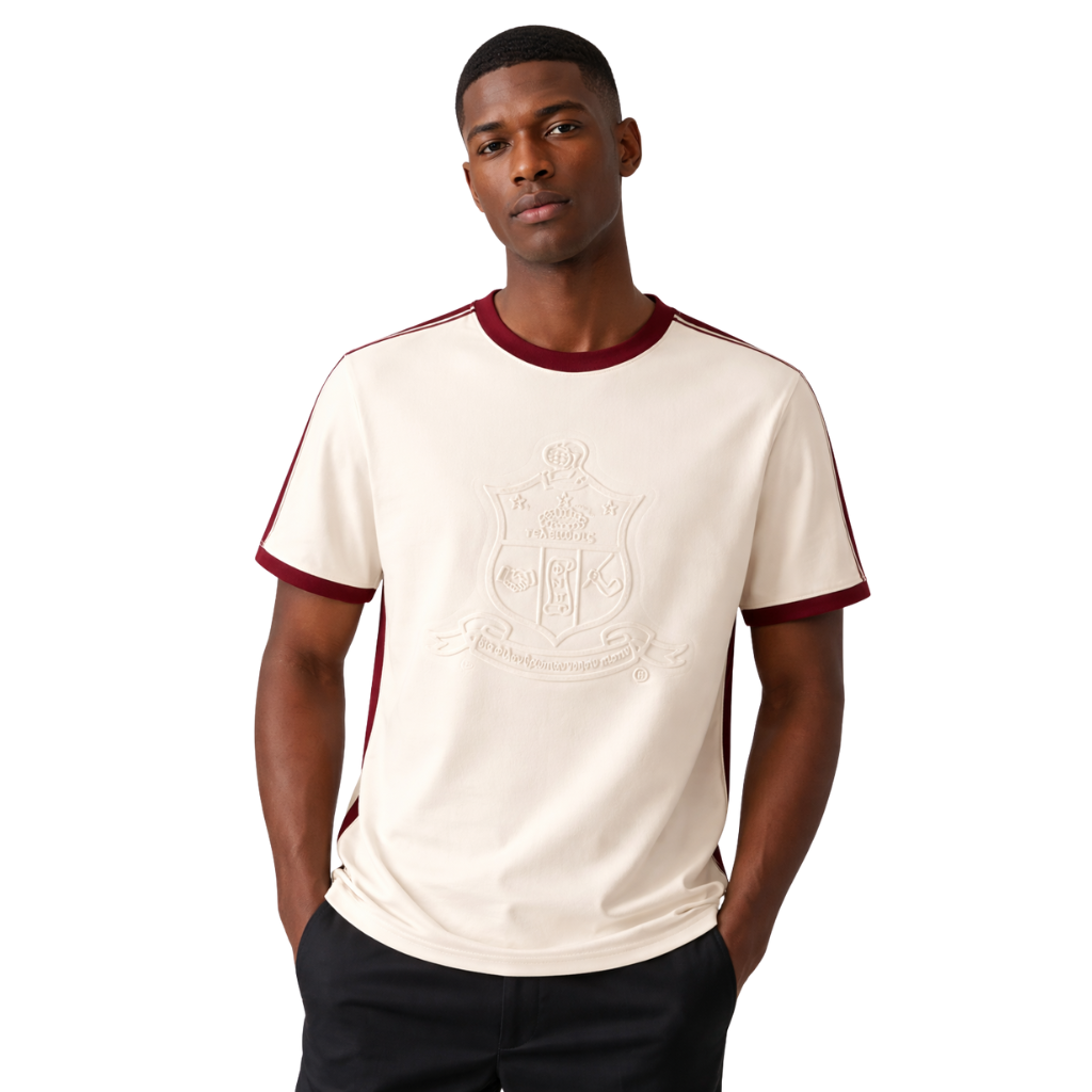 Kappa Cream Tapered Embossed Premium Crest Shirt