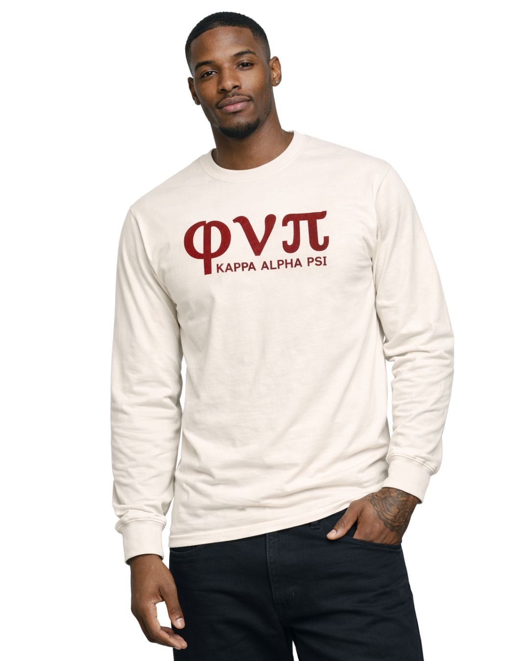 Kappa Alpha Psi Long Sleeve Old Skool Phi Nu Pi Felt Tee