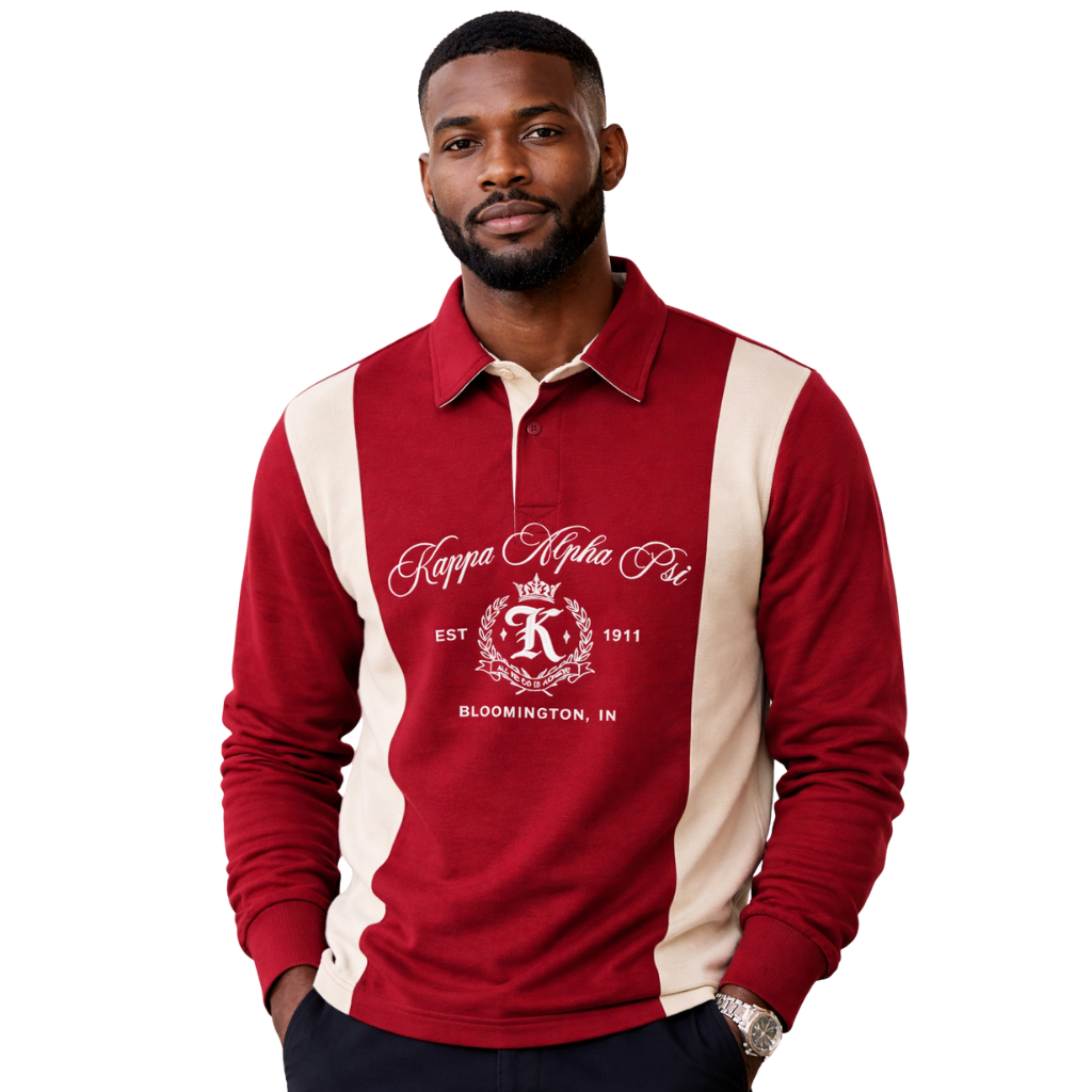 Kappa Alpha Psi Long Sleeve Paneled Polo