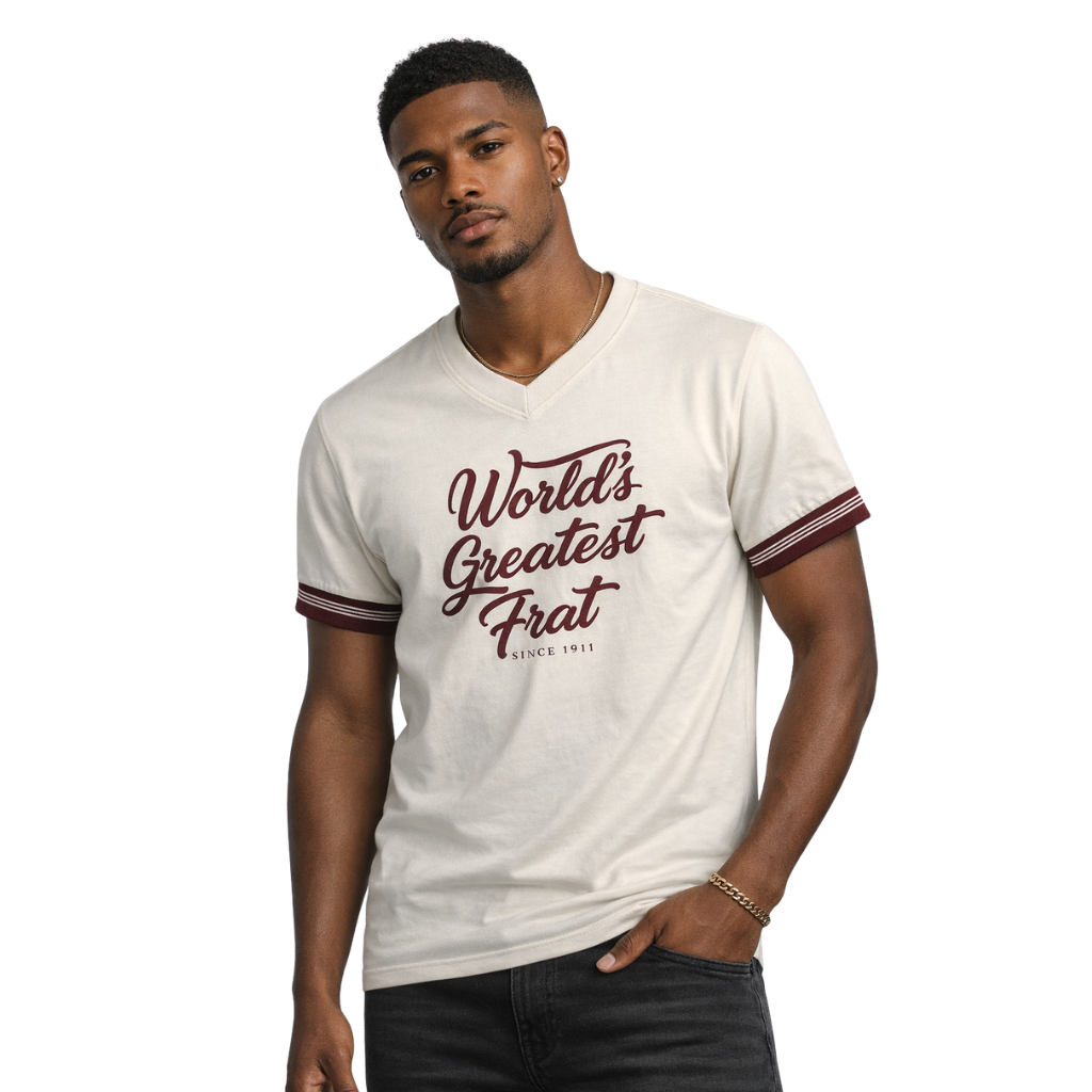 Kappa Alpha Psi World's Greatest Frat Script Tee (Cream)
