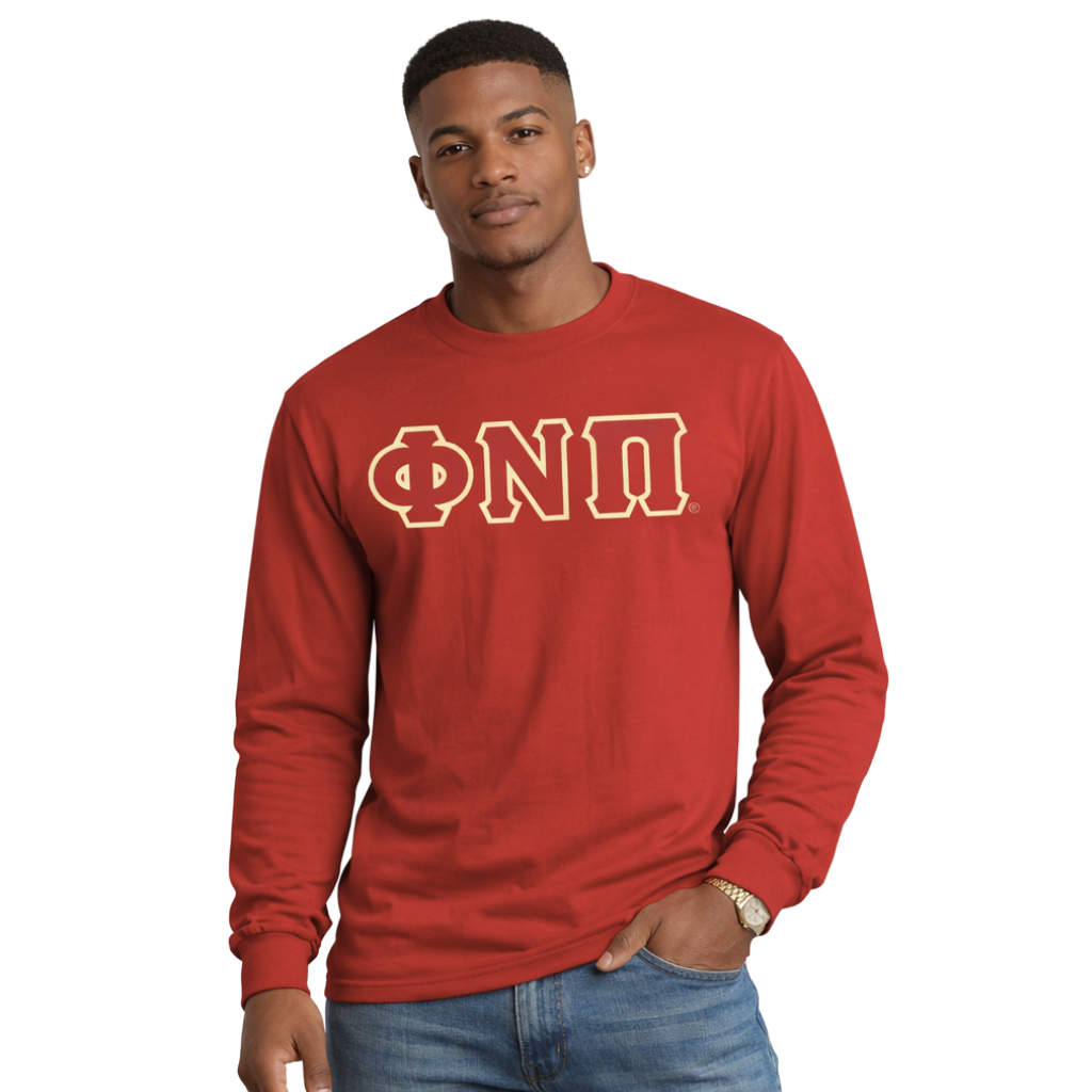 Kappa Alpha Psi Phi Nu Pi Long Sleeve 3-Letter Tee (Krimson)