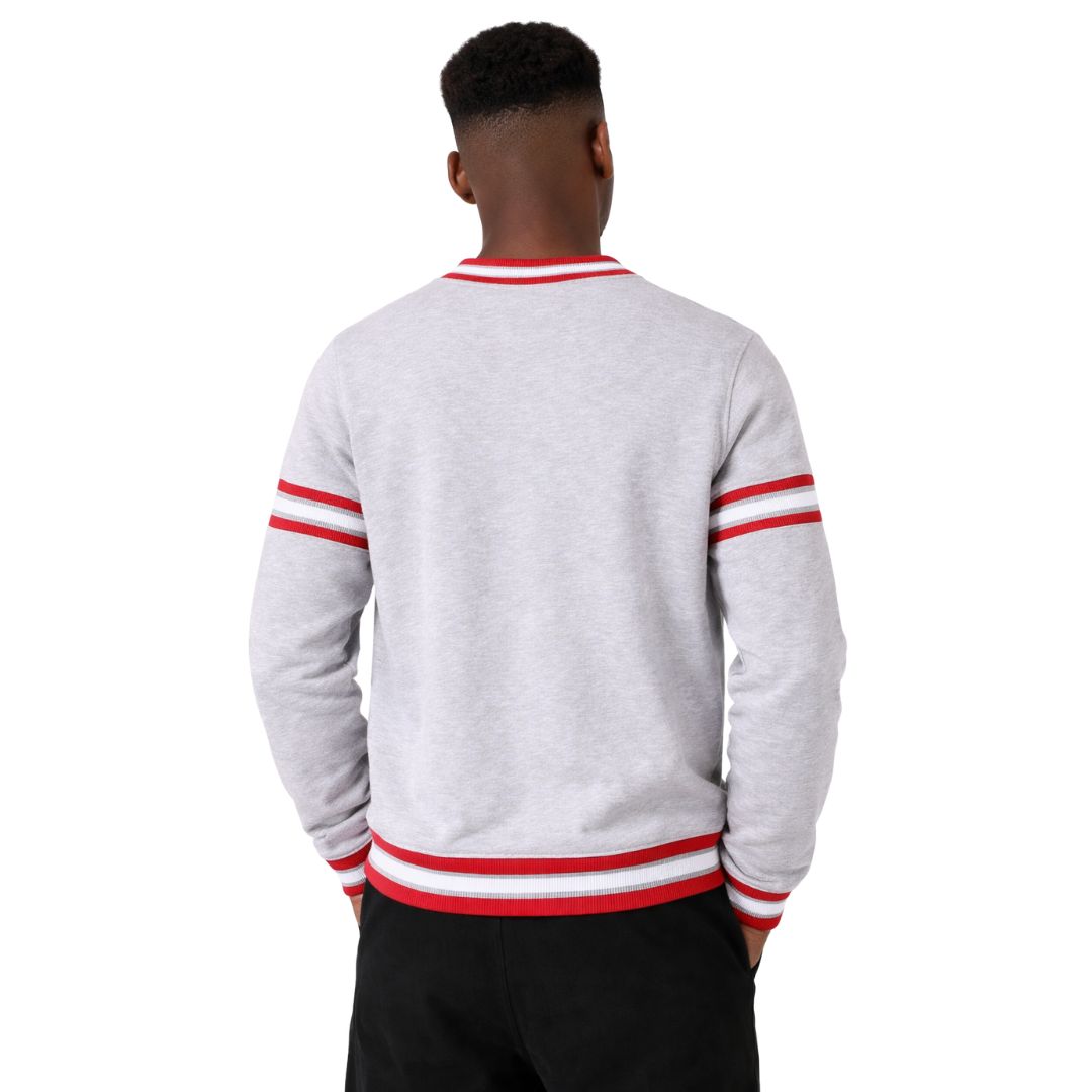 Kappa Heather Grey Crest Chenille Crewneck