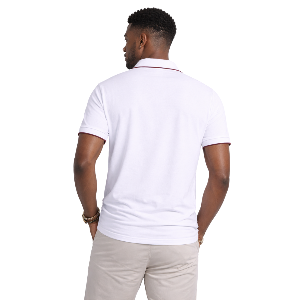 Kappa Alpha Psi 3-Letter Zip Performance Polo (White)