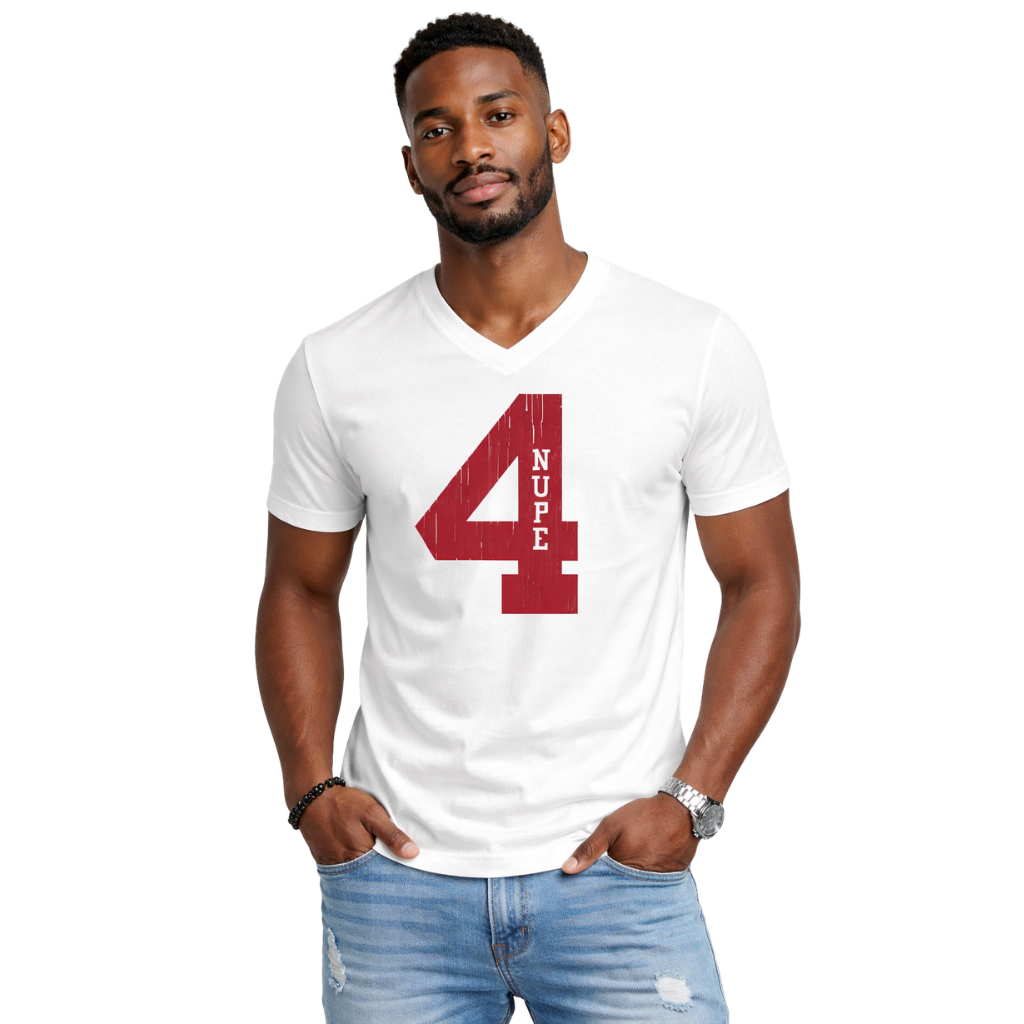 Kappa Alpha Psi #4 Klub V-Neck Tee (White)