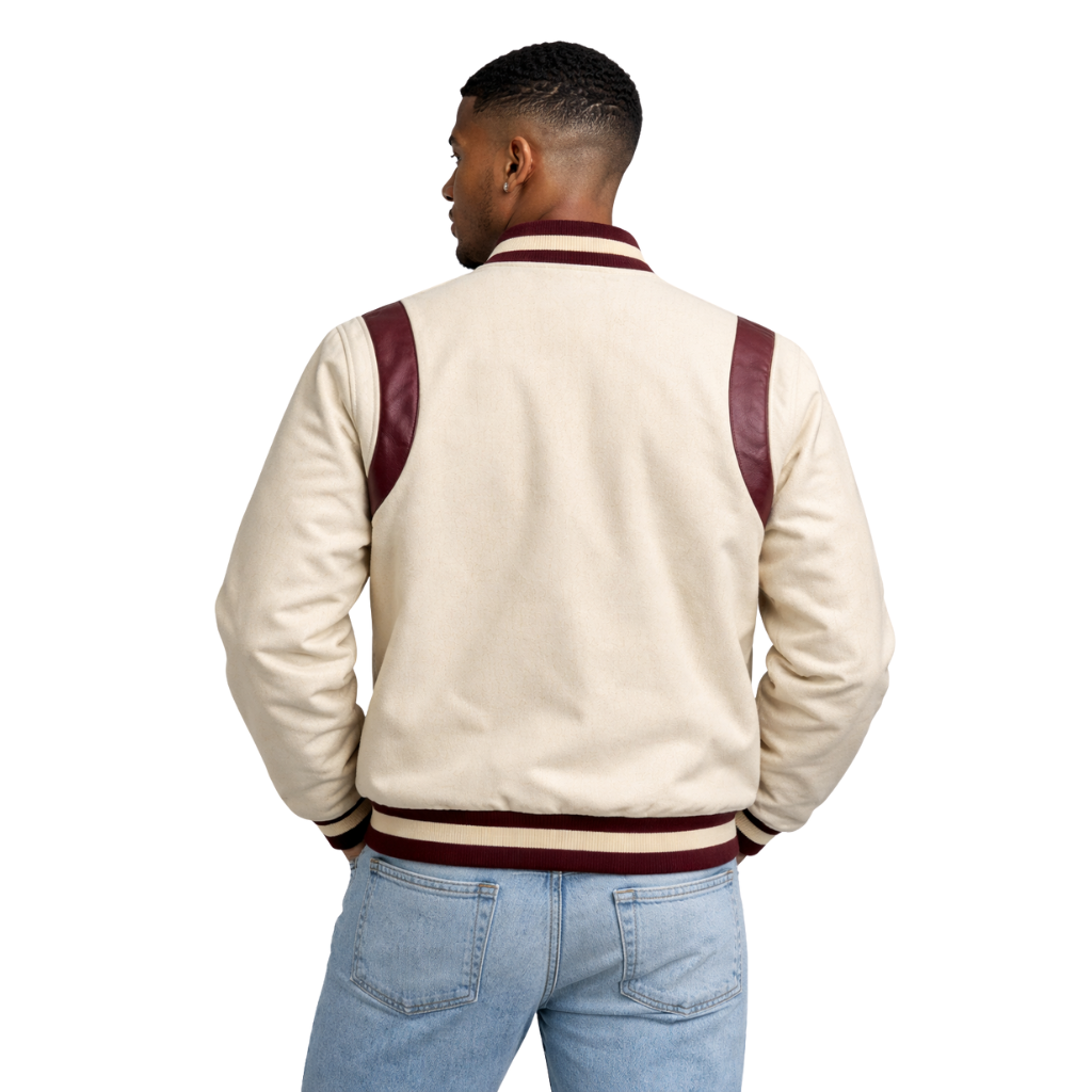 Kappa Krimson & Kream Wool Letterman Jacket