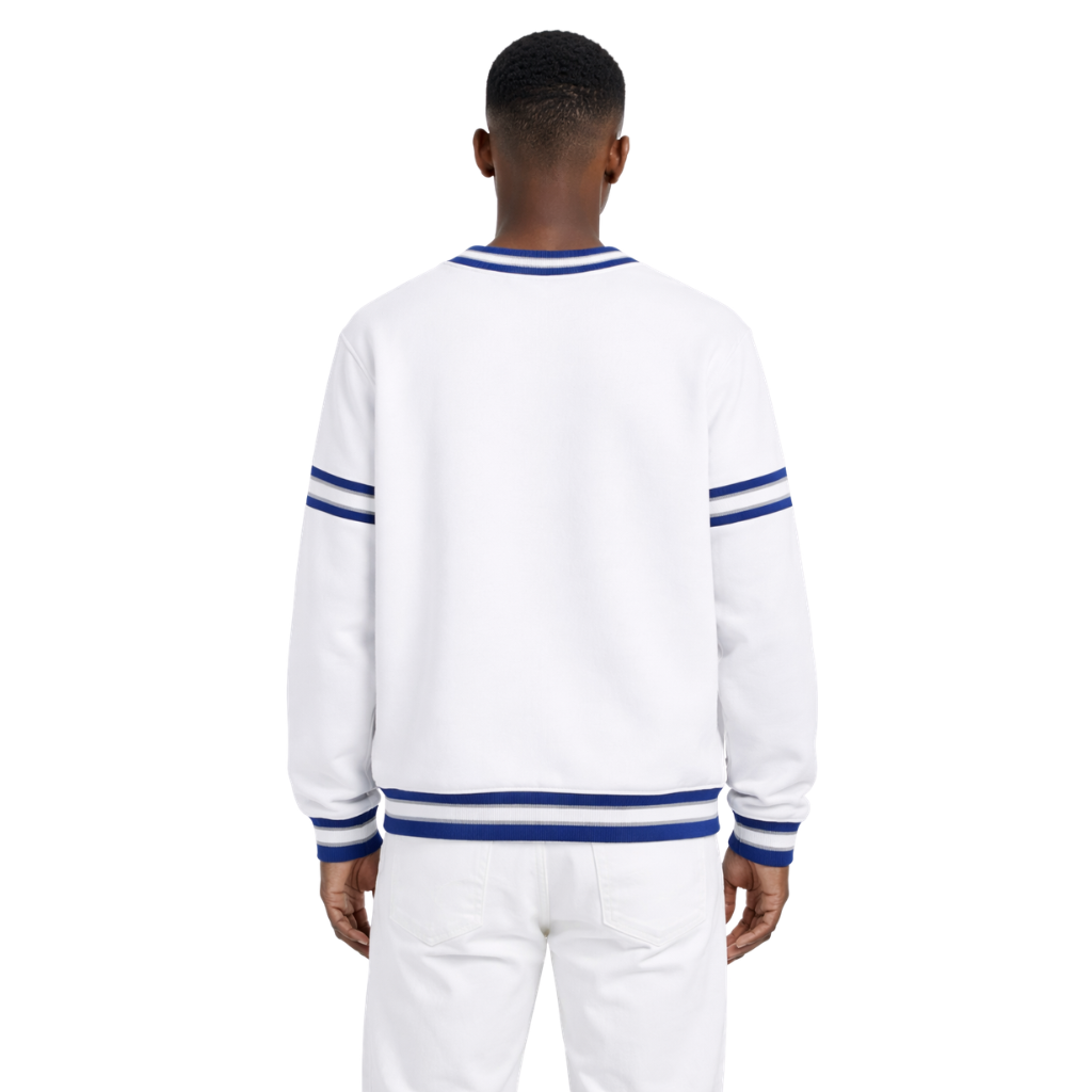 Phi Beta Sigma White Crest Chenille Crewneck