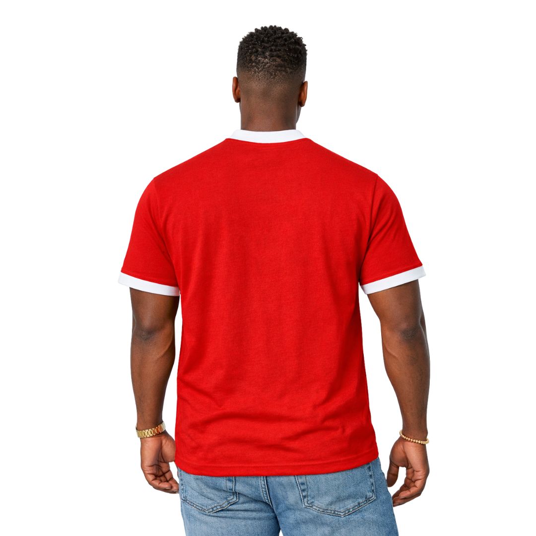 Red/White ΚΑΨ Ringer Chenille Tee