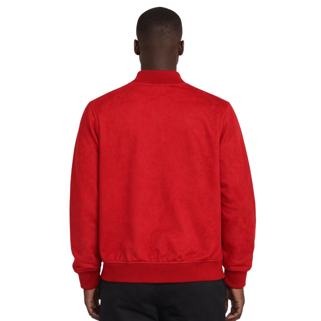 Kappa Alpha Psi Tonal Vegan Suede Bomber Jacket (Krimson)