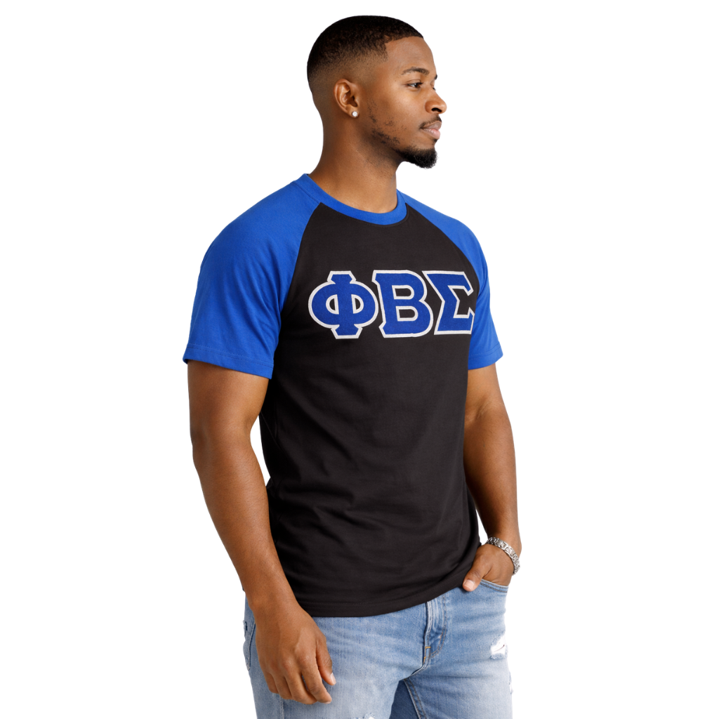 Blue/Black ΦΒΣ Raglan Chenille Tee