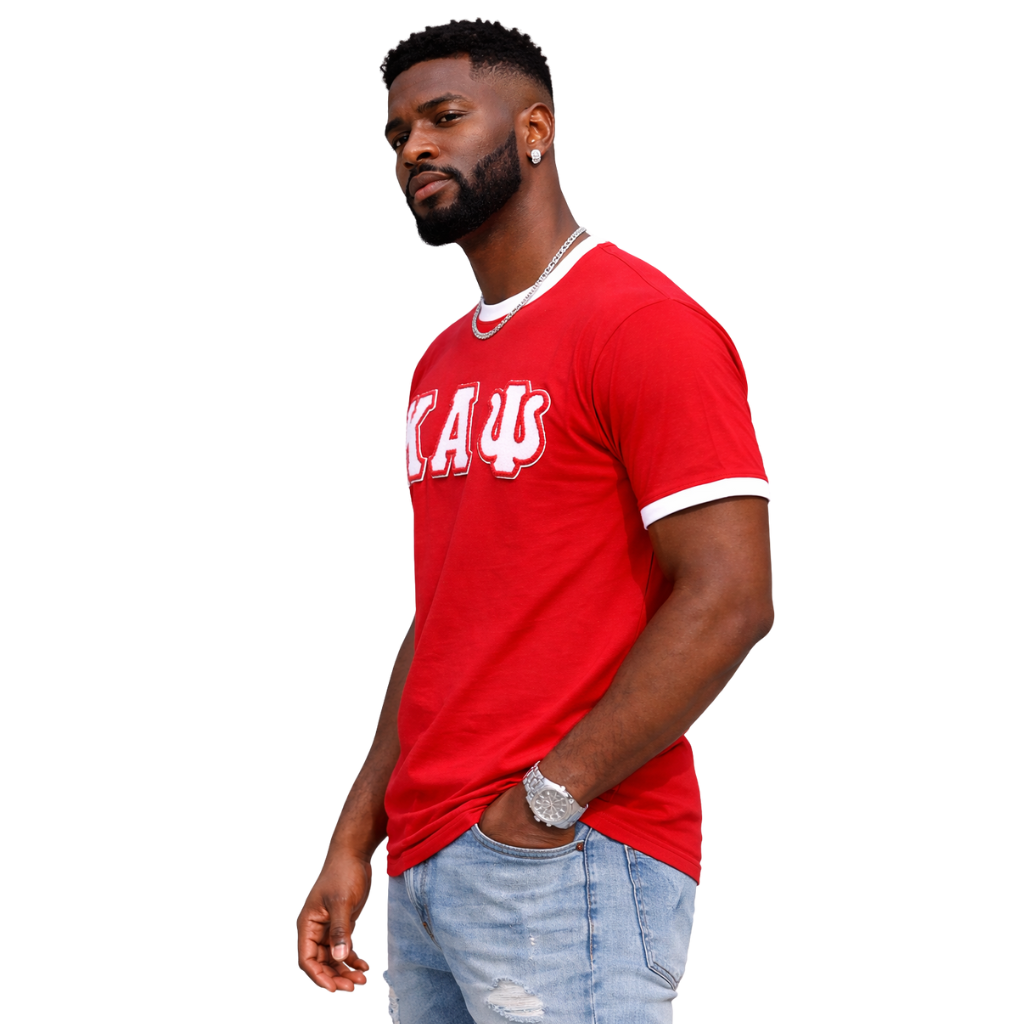 Kappa Red Chenille Letter Ringer Premium Shirt