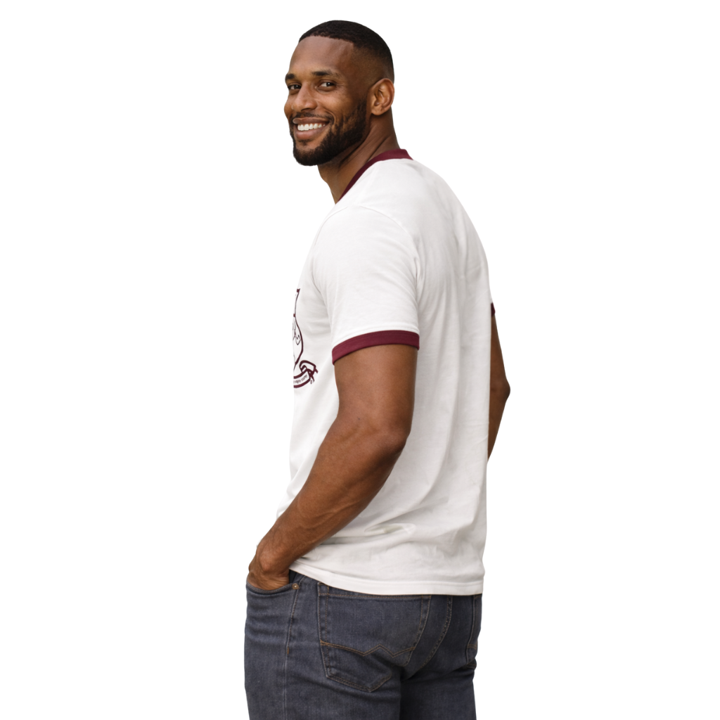 Kappa Alpha Psi Coat of Arms Ringer Tee (CREAM)