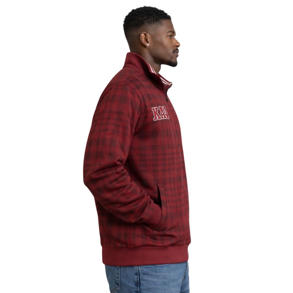 Kappa Alpha Psi 3-Letter Plaid Quarter Zip Pullover