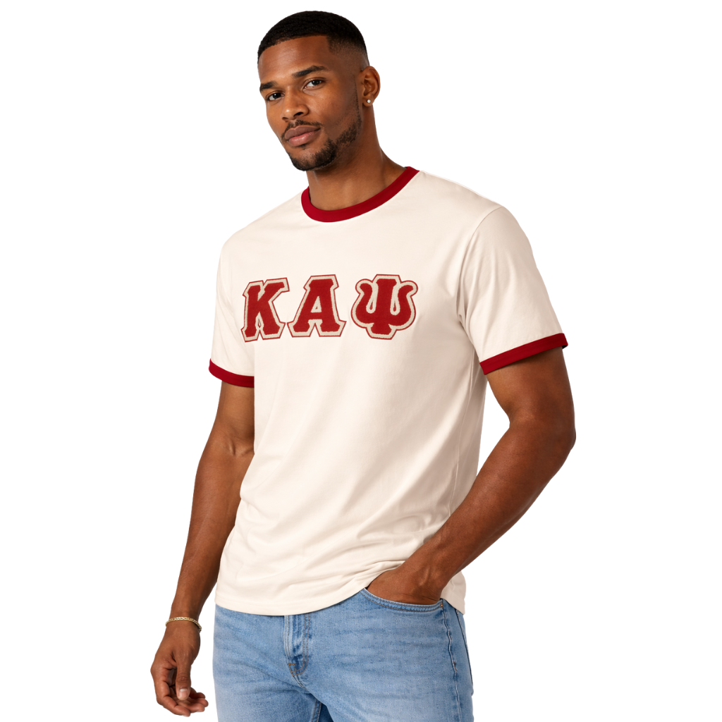 Kappa Kream Premium Chenille Letter Ringer T-Shirt