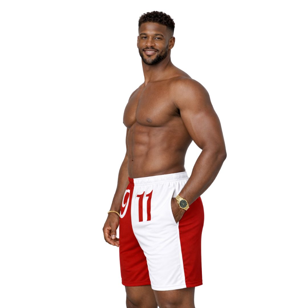 2-Toned Nupe 1911 Swim Trunks
