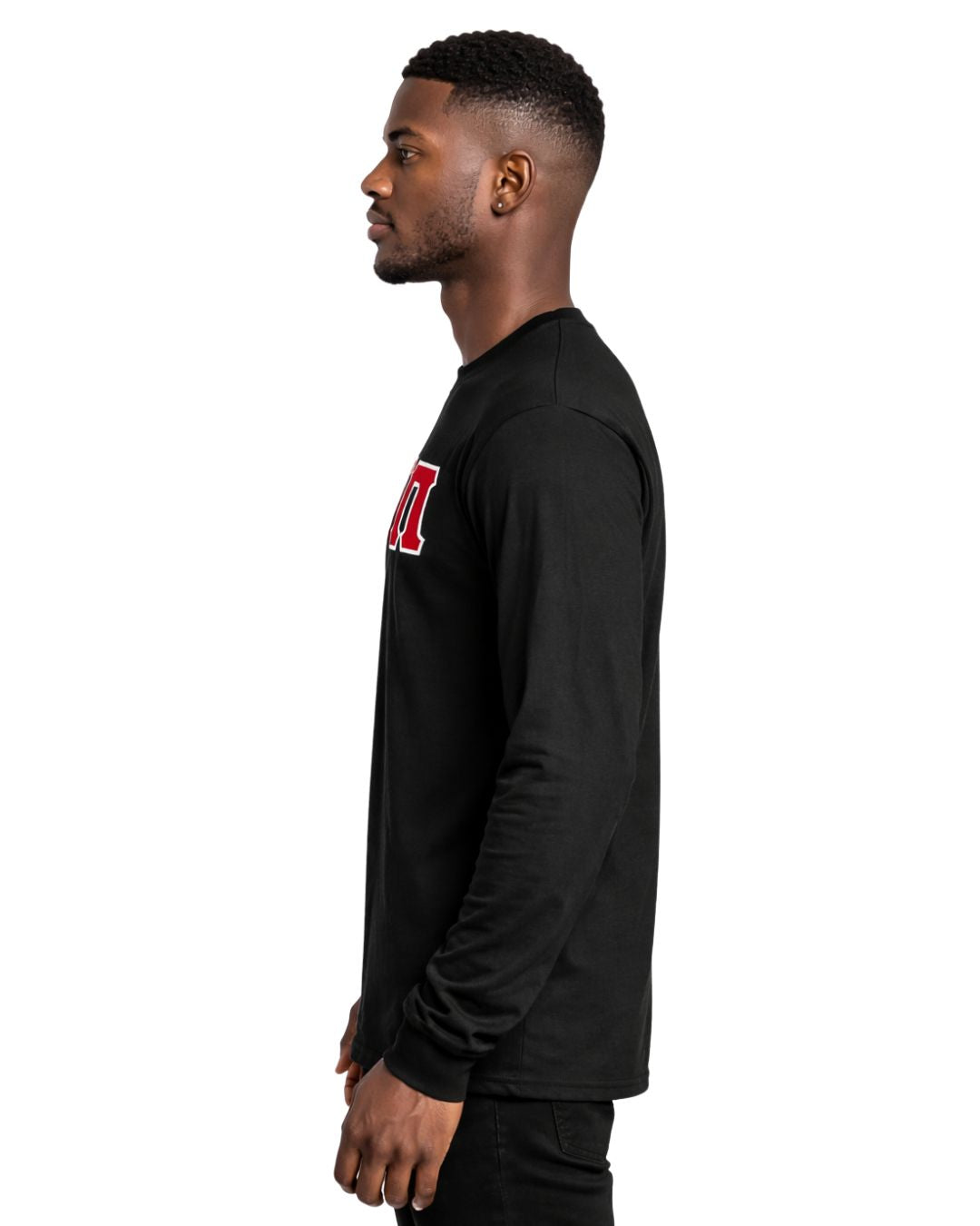 Kappa Alpha Psi Old Skool Phi Nu Pi Long Sleeve 3-Letter Tee (Black)