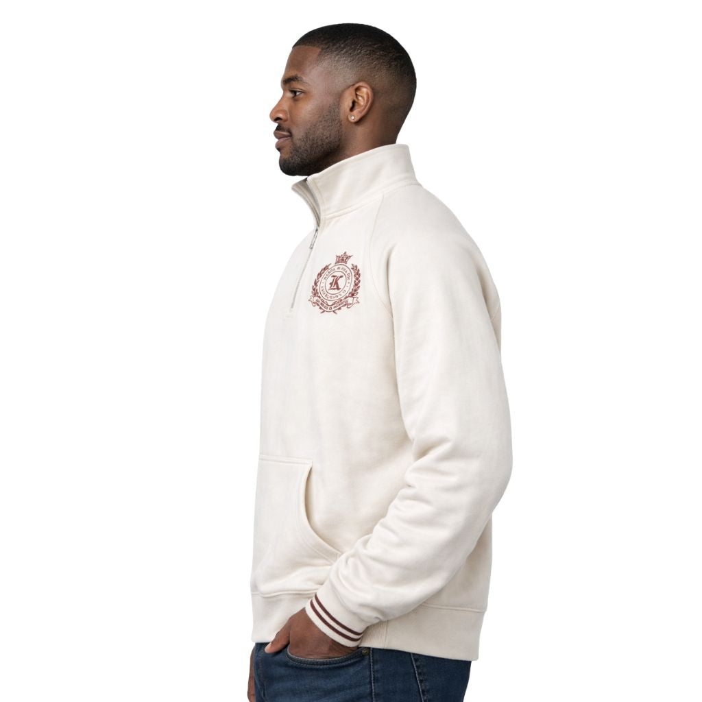 Kappa Alpha Psi All We Do Is Achieve 1/4 Zip Pullover (Cream)